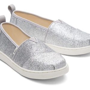 Toms Youth Alpargata Glimmer size 3.5 kids like new